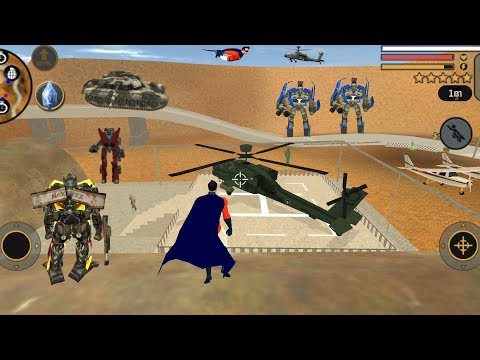 Vegas Crime Simulator (Superhero Destroy Army Helicopter) SuperHero Theft Helicopter - Gameplay HD