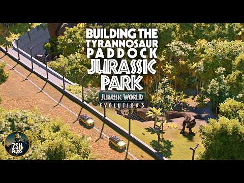 Building The TYRANNOSAUR PADDOCK in Jurassic World Evolution 3!