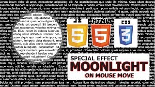 moonlight effect on mouse move । Javascript on mouse move । Best moon light effect