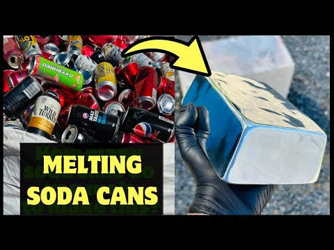 Massive Can Meltdown - Pure Aluminum From Cans - ASMR Metal Melting - DIY - BigStackD Mirrored Bar
