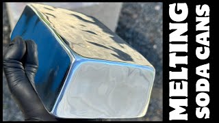 Massive Can Meltdown - Pure Aluminum From Cans - ASMR Metal Melting - DIY - BigStackD Mirrored Bar