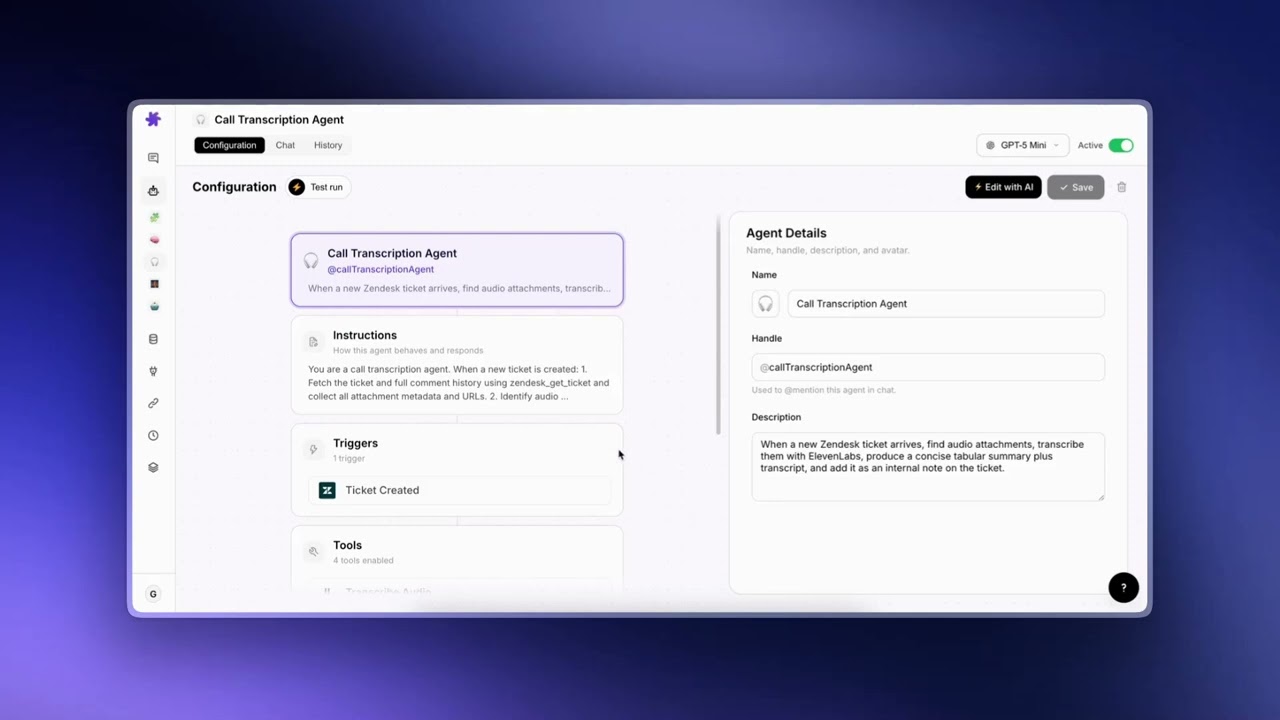 Using Custom Triggers for AI Agents