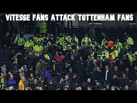 Tottenham Hotspur vs. Vitesse Arnheim 04.11.2021 football hooligans fight