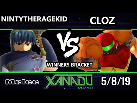 S@X 301 SSBM - NintyTheRageKid (Marth) Vs. CLOZ (Samus) - Smash Melee Winners Round 1