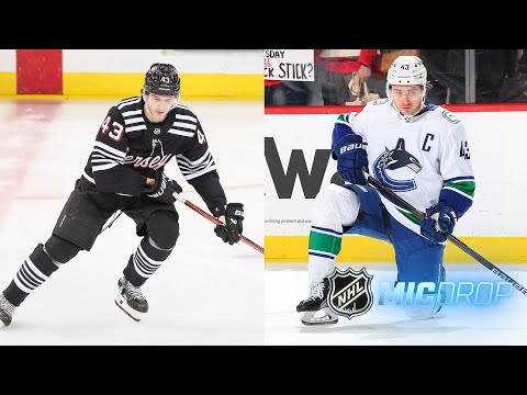 Hughes Bros. Quinn and Luke Match Up in Newark | NHL Mic Drop