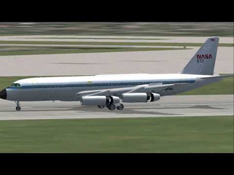 FSX - NASA Convair CV-990, Flyover and Landing