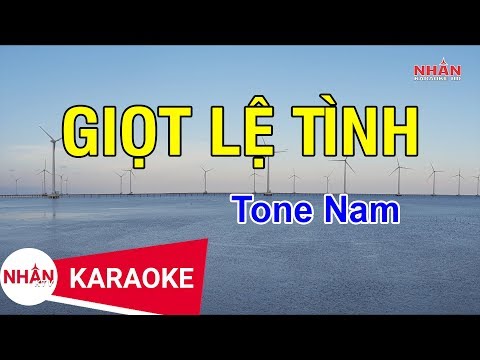 Giọt Lệ Tình (Karaoke Beat) - Tone Nam | Nhan KTV