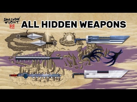 SHADOW FIGHT 2 | ALL UNAVAILABLE WEAPONS | ALL HIDDEN WEAPONS