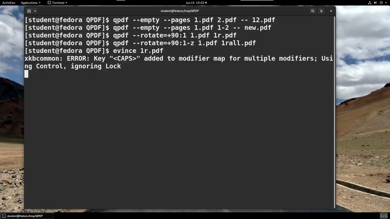 Introducción a Linux. M17. Uso de qpdf |  | UPV