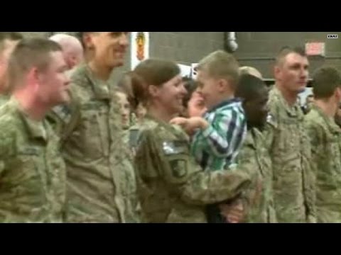 Watch: Toddler can't wait to hug military mom!