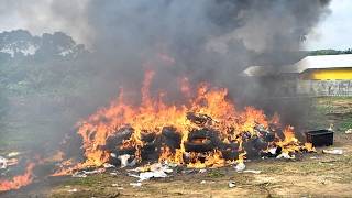 Liberia burns $336 million in seized cocaine, implicates senior police officials