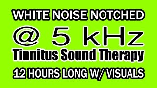 White Noise - Notch Filtered at 5 kHz for Tinnitus Therapy w/ Visuals
