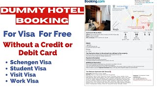 How To Book Dummy Hotel for Visa Application | Free Hotel Reservation / Booking 