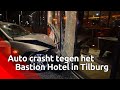 Het restaurant van het Bastion Hotel in Tilburg was bezaaid met glas en puin na de aanrijding