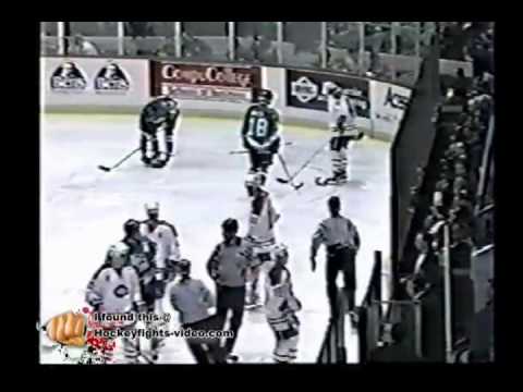 Feb 6, 1999 Mathieu Raby vs Darcy Harris Kentucky Thoroughblades vs Fredericton Canadians AHL