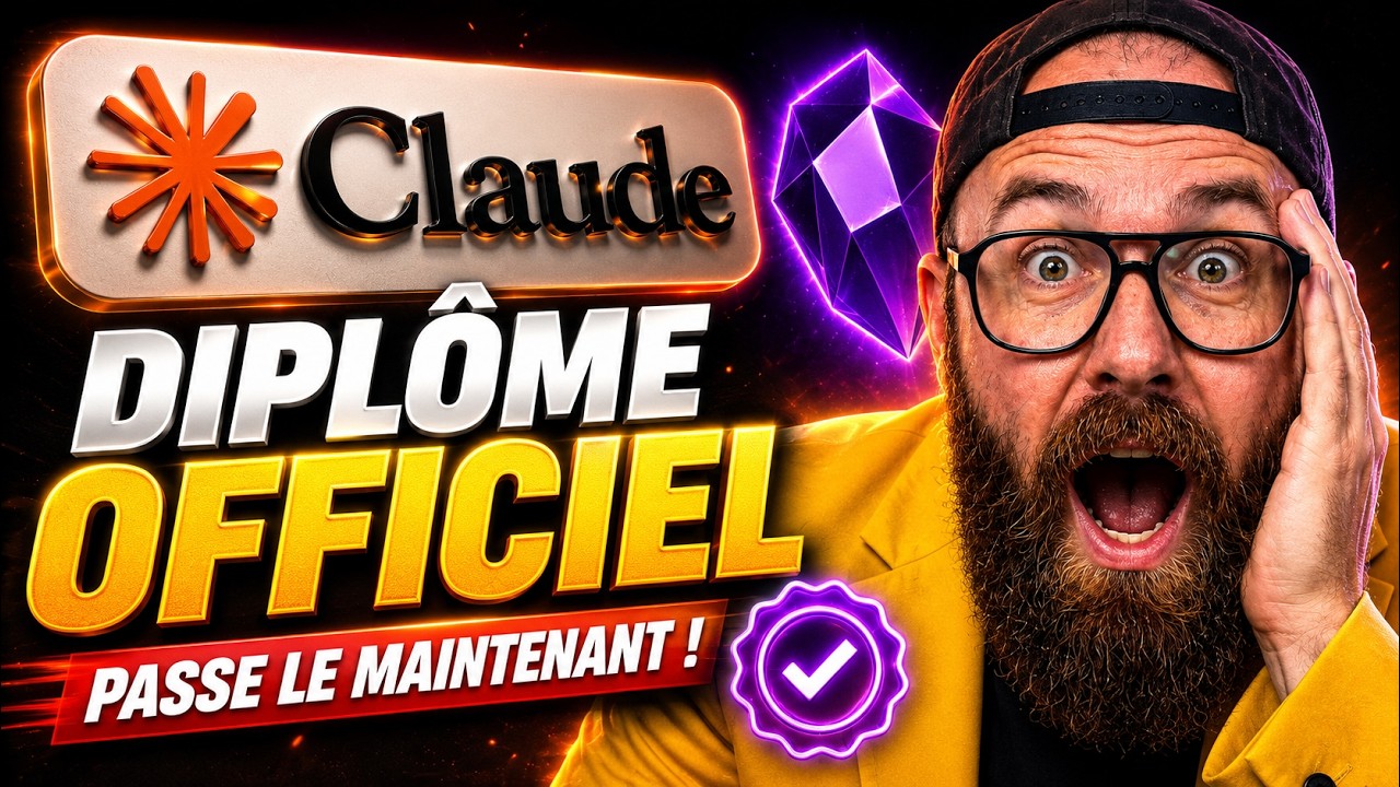 Claude Code 101 - Obtenez le diplôme officiel pour être embauché - Miniature YouTube