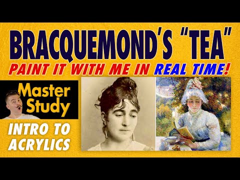 Paint Marie Bracquemond's "Afternoon Tea" (1880)! – Master Study – Easy Intro to Acrylic Painting
