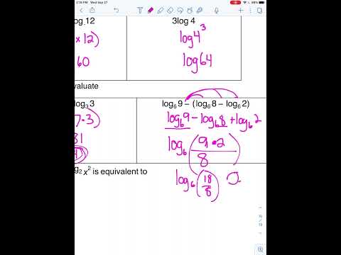 Math 30-2 - Exponents and Logs - Lesson 5 - Log Laws