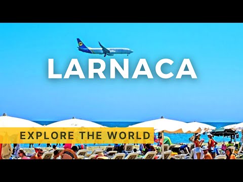 🇨🇾 LARNACA 4K - walking on mackenzie beach 4K, Cyprus