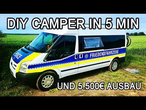 Vom Tischler Fahrzeug zum Camper in 5 Minuten | DIY Camper im Ford Transit