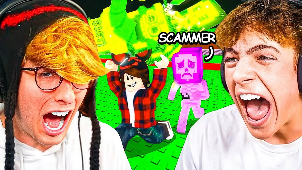 KreekCraft & Cruz Scam A Scammer On Steal A Brainrot!