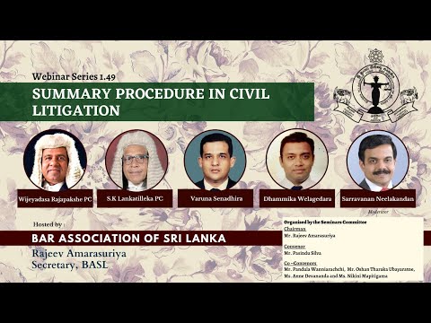 BASL Webinar 1.49 - Summary Procedure in Civil Litigation