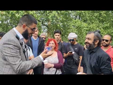 Iraqi Atheist Challenges Muslim! Ali Dawah and Visitor Speakers Corner Sam Dawah
