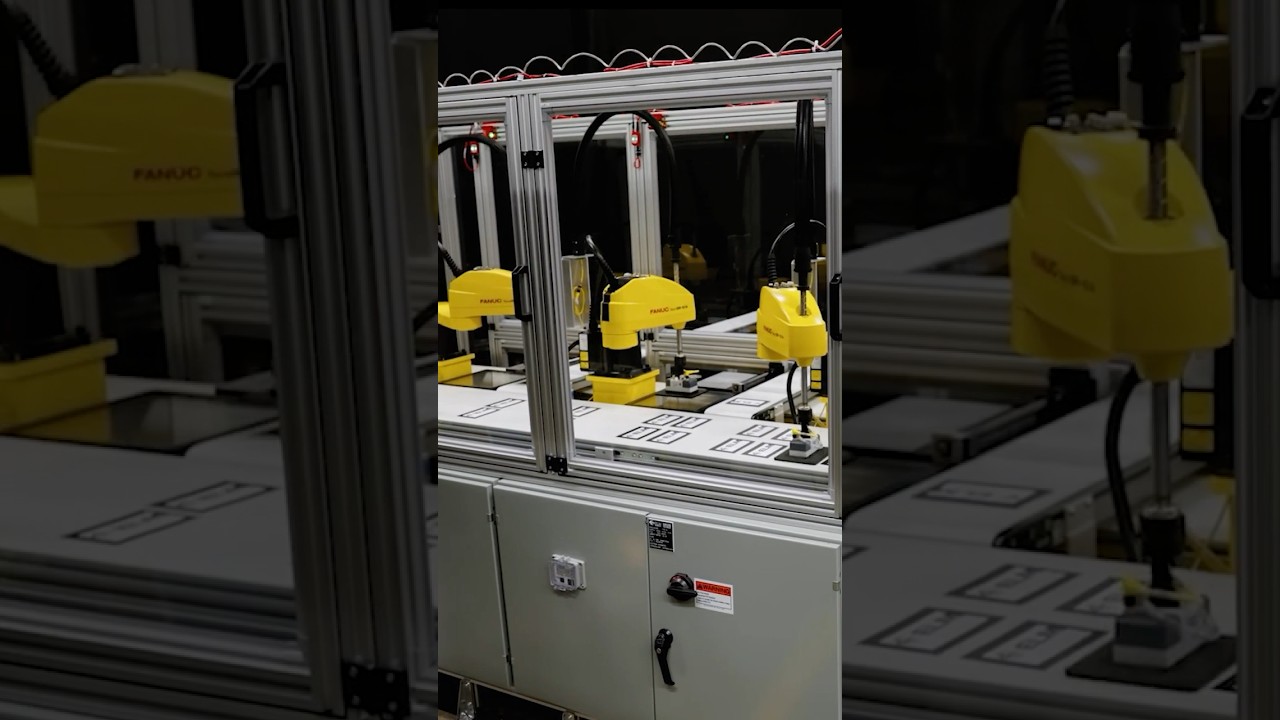 Robotic vision-guided product sortation and inspection system #shorts #automation #robotics #fanuc