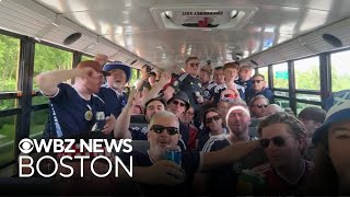 Scotland's Tartan Army parties on way to World Cup match in Foxboro