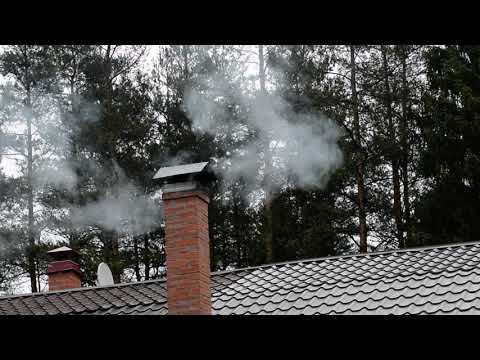 smoke from the chimney , relaxing video