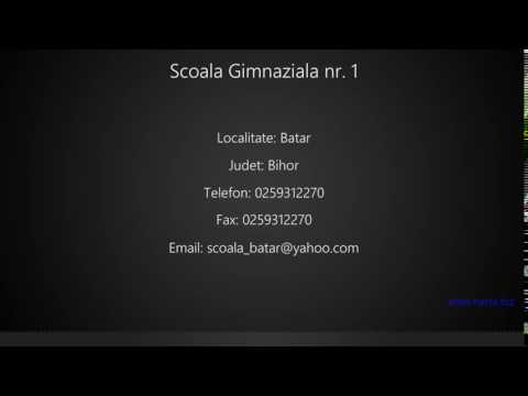 Scoala Gimnaziala nr. 1 Batar
