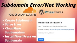 Subdomain not working | CloudFlare | Hostinger | How to Create Subdomain