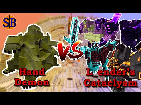 Sathariel Battle - Hand Demon VS L_ender's Cataclysm | Minecraft Mob Battle