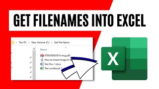 How To List All File Names from A Folder into Excel Using Formula