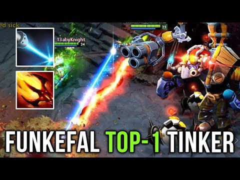 Funkefal TOP-1 Tinker Spammer Fast Hands Laser + Dagon = R.I.P - Gameplay Compilation Dota 2
