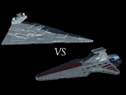 Imperial-I Star Destroyer VS Venator Star Destroyer (Empire at War Thrawn's Revenge)