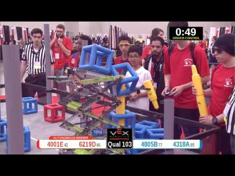 2015 VRC Arts Q103 - 4001E 6219D vs 4805B 4318A - 68 to 35 - VEX Worlds 2015 - Arts Division