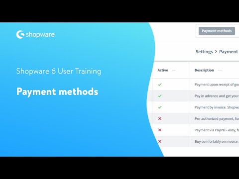 Payment methods (Shopware 6 Tutorial EN)