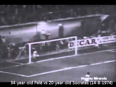 1974 Pelé vs Socrates (Pelé assist) - Santos 2-1 Botafogo(SP)