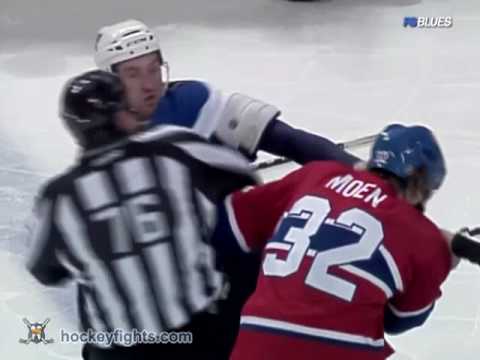 B.J. Crombeen vs Travis Moen