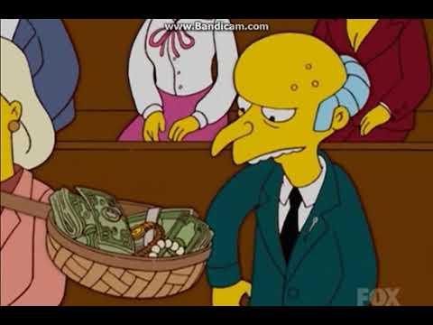 Mr Burns v.s the donation basket