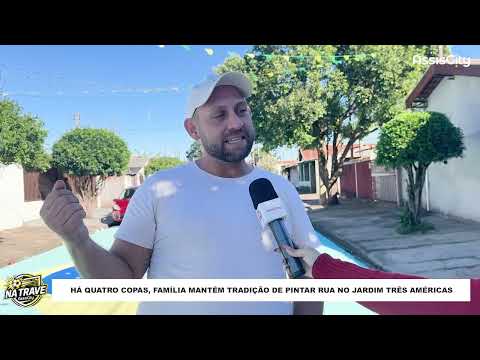 Há quatro copas, família mantém tradição de pintar rua no Jardim Três Américas