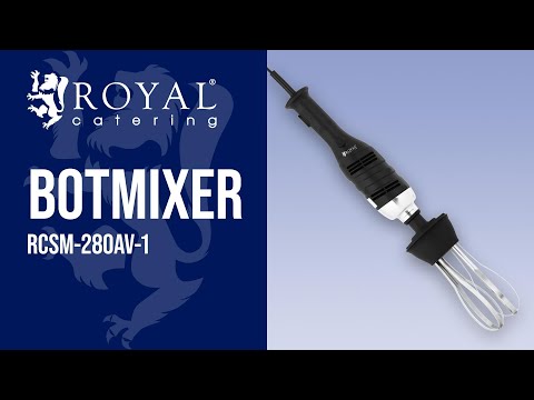 Videó - Botmixer - 280 W - Royal Catering - 185 mm - 6000–16 000 fordulat/perc - habverővel