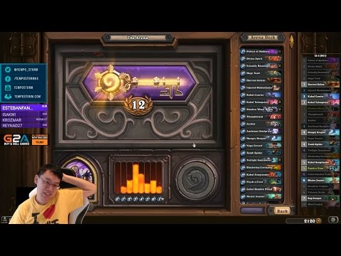 Hearthstone Arena - 12 crazy wins without Legendaries | Trump on skill!