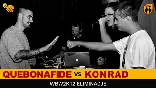Quebonafide 🆚 Konrad 🎤 WBW 2012 el.1 (freestyle rap battle)