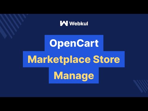 Opencart Marketplace Store Manage