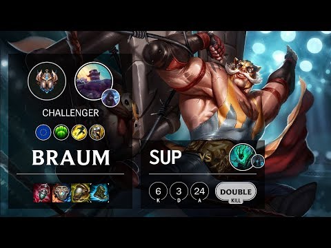 Braum Support vs Thresh - EUW Challenger Patch 10.5