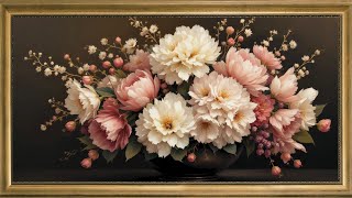 Whimsical Pink Petals: Floral Elegance Frame TV Art: Spring Flowers Vintage Art Screensaver