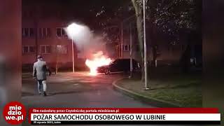 Wideo: Pożar auta w Lubinie