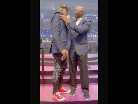 NBA ALL TIME GREAT MICHAEL JORDAN SHOWSUP IN THE 2022 ALL STAR GAME - NBA 75th Anniversary Team